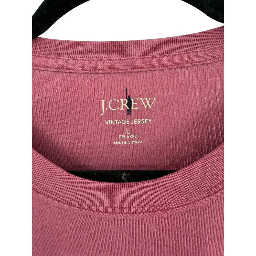 J.Crew Northport NY Vintage Jersey Graphic T Shirt‎ Pink Relaxed Men's Large